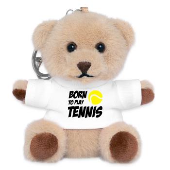 Born to play Tennis - Teddy Schlüsselanhänger - Weiß - Vorne