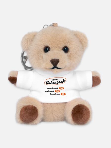 Rentner - Teddy Schlüsselanhänger - Weiß