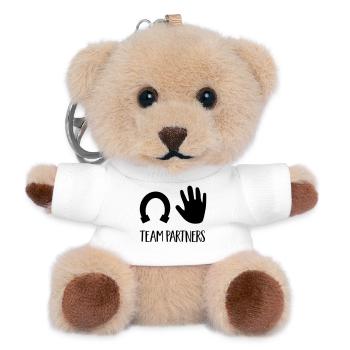 horse - Teddy Keyring - white - Front