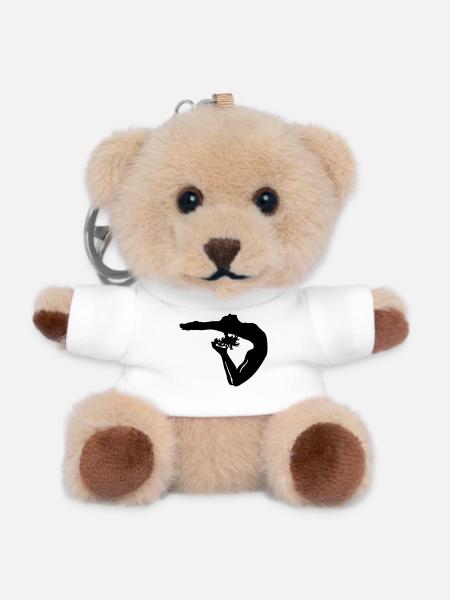 gymnastics girl - Teddy Keyring - white