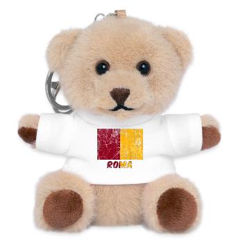 Stadtfahne Rom Stadtfahne Rom Fahne Rom - Teddy Schlüsselanhänger - Weiß - Vorne