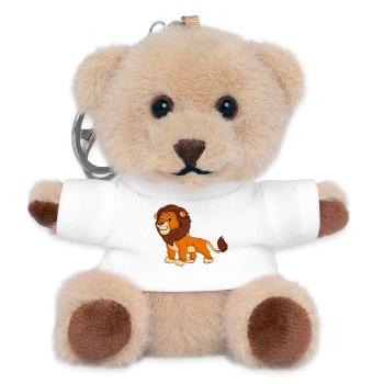 Lion - Roi des bêtes - Porte-clés ourson - blanc - Devant
