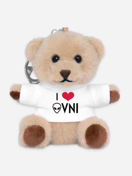 OVNI - UFO - Alien - Espace - Extraterrestre - Teddy Keyring - white