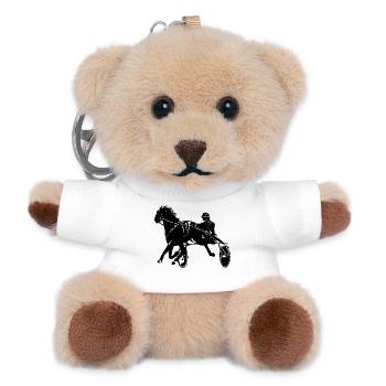 Trotting trotters - Teddy Keyring - white - Front