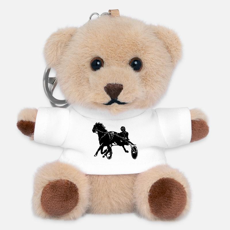 Trotting trotters - Teddy Keyring - white