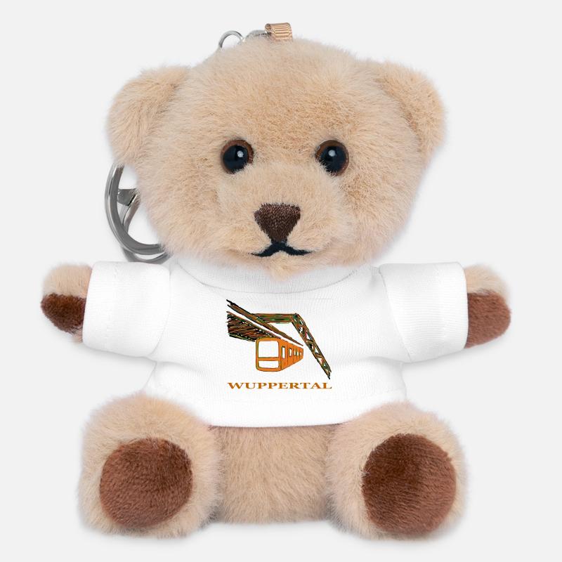 overhead railway - Teddy Keyring - white