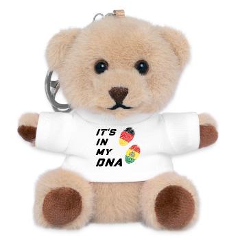 In meiner DNA Deutschland und Bolivien - Teddy Schlüsselanhänger - Weiß - Vorne