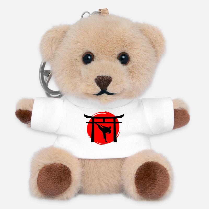 Yokogeri Torii - Teddy Keyring - white