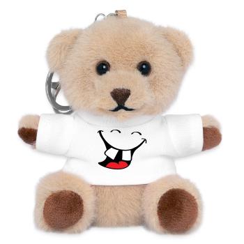 Big smile. Happy, smiling mouth, lips face. - Teddy Keyring - white - Front