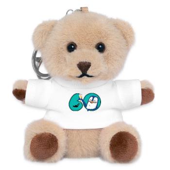60 Years Anniversary Penguin - Teddy Keyring - white - Front