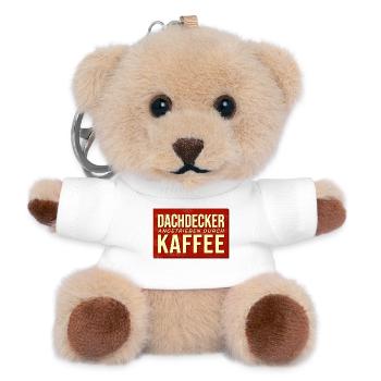 Dachdecker Kaffee Antrieb - Teddy Schlüsselanhänger - Weiß - Vorne