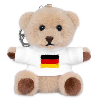 Deutschland Farben schwarz rot gold - Teddy Schlüsselanhänger - Weiß - Vorne