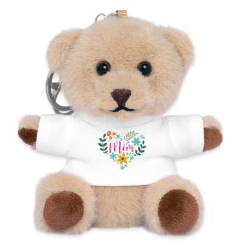 Best Mom Ever - Teddy Keyring - white - Front