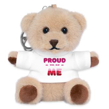 Lesbischer Stolz, ich zu sein - Pride Month - Teddy Schlüsselanhänger - Weiß - Vorne