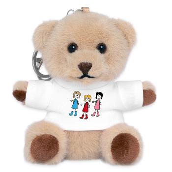 Women in comic style - Teddy Keyring - white - Front