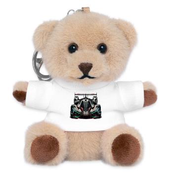 Extrem leistungsstarker, futuristischer, ultramoderner Rennwagen - Teddy Schlüsselanhänger - Weiß - Vorne