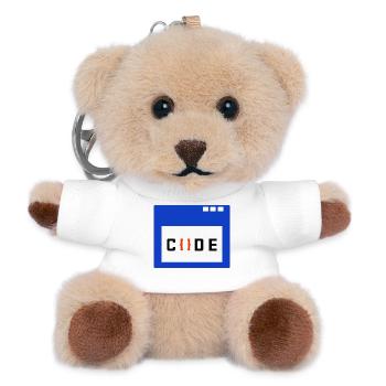 Job Coder Spruch Arbeit Arbeiter Geld Verdienen - Teddy Schlüsselanhänger - Weiß - Vorne