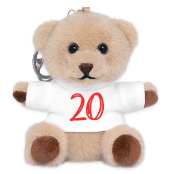 20. 20 YEARS. 20th ANNIVERSARY. 20TH ANNIVERSARY. - Teddy Keyring - white - Front
