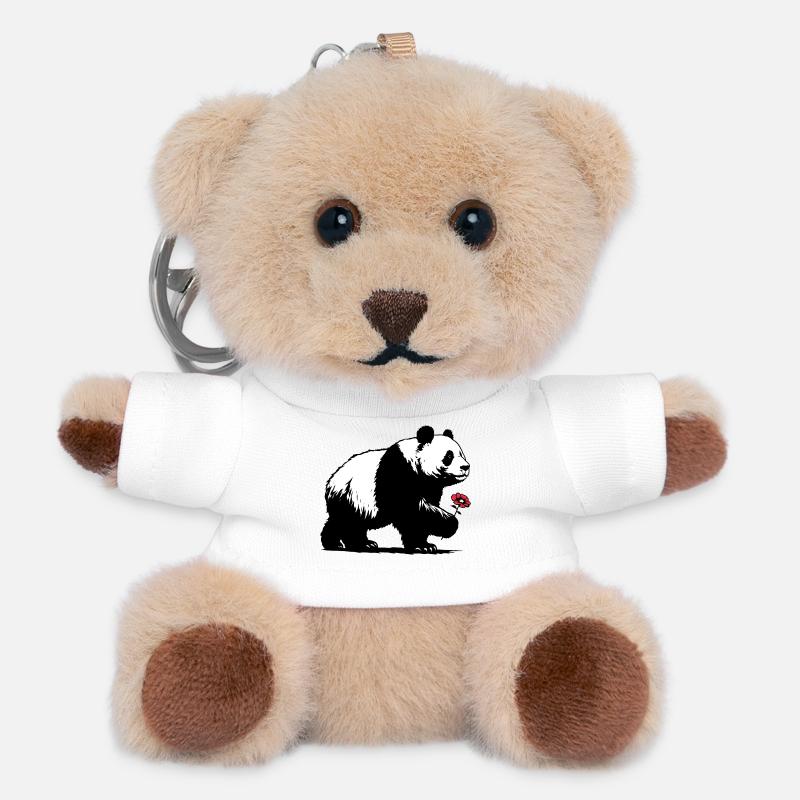 Panda - Teddy Schlüsselanhänger - Weiß