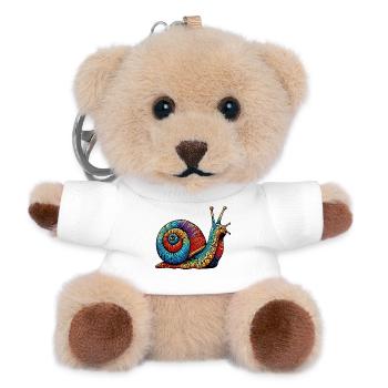 Snail - Teddy Keyring - white - Front