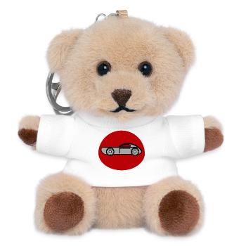 Japan car - Teddy Keyring - white - Front