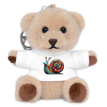 Schnecke - Teddy Schlüsselanhänger - Weiß - Vorne
