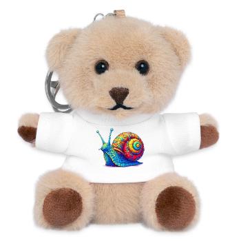 Snail - Teddy Keyring - white - Front