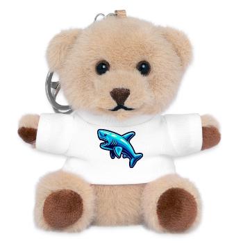 Shark - Teddy Keyring - white - Front