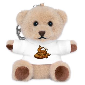 Poop pile Uahaha! - Teddy Keyring - white - Front