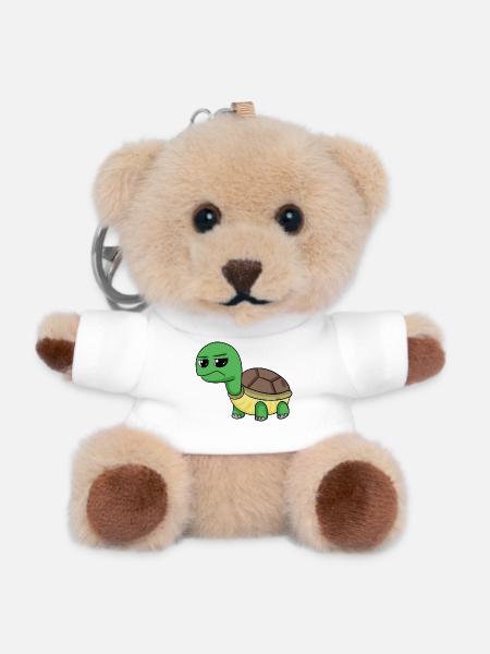 Schildkröte - Teddy Schlüsselanhänger - Weiß