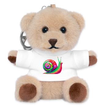 Snail - Teddy Keyring - white - Front
