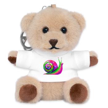 Snail - Teddy Keyring - white - Front