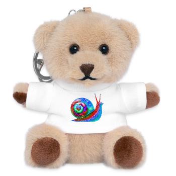 Snail - Teddy Keyring - white - Front