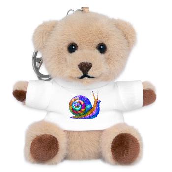 Schnecke - Teddy Schlüsselanhänger - Weiß - Vorne