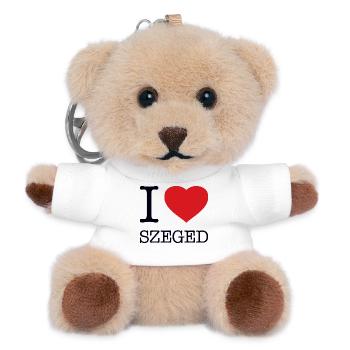 I LOVE SZEGED - Teddy Schlüsselanhänger - Weiß - Vorne