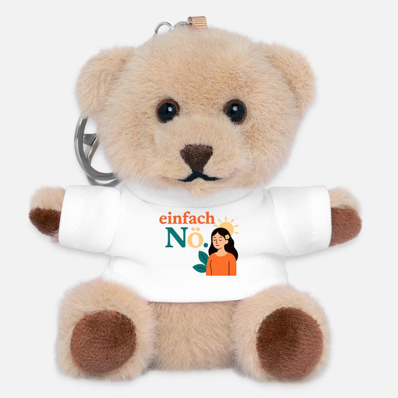 Just nope. Mindfulness Design - Teddy Keyring - white