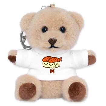 Pisces Zodiac Foodie - Teddy Keyring - white - Front