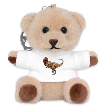 Rex Roaring Vintage Zeichnung - Teddy Schlüsselanhänger - Weiß - Vorne