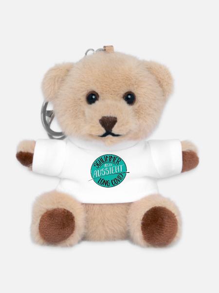 Schlimmer als es aussieht, Long Covid - Teddy Schlüsselanhänger - Weiß