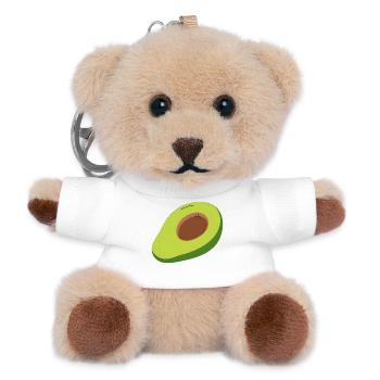 Avocado Halbschnitt Illustration - Teddy Schlüsselanhänger - Weiß - Vorne