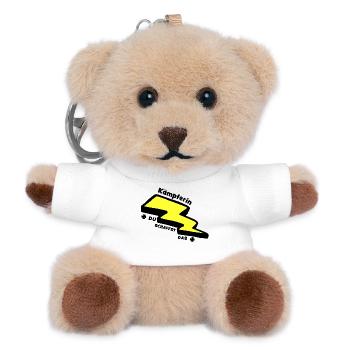 Glücksbringer: Kämpferin - Du schaffst das! - Teddy Schlüsselanhänger - Weiß - Vorne
