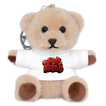 No rules Graffiti Urban Red - Teddy Keyring - white - Front