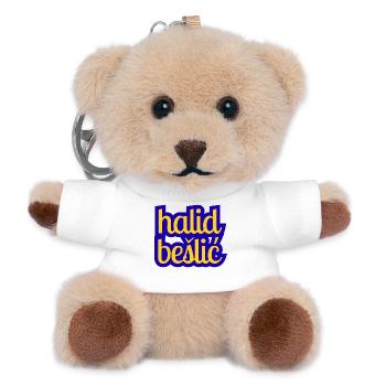 Halid Bešlić - Design in blue yellow - Teddy Keyring - white - Front