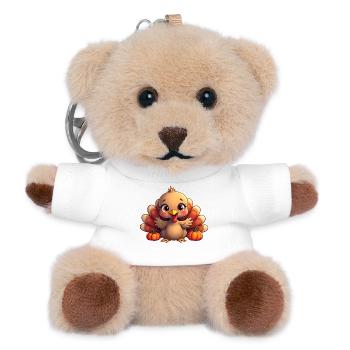 Thanksgiving Truthahn Baby - Teddy Schlüsselanhänger - Weiß - Vorne