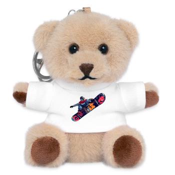 Snowboard - Teddy Schlüsselanhänger - Weiß - Vorne