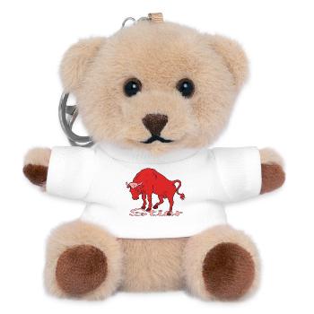 Stier Sternzeichen - Teddy Schlüsselanhänger - Weiß - Vorne
