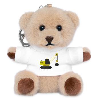 Wrecking ball crane - Teddy Keyring - white - Front