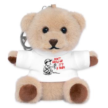 It's a trick - Teddy Keyring - white - Front