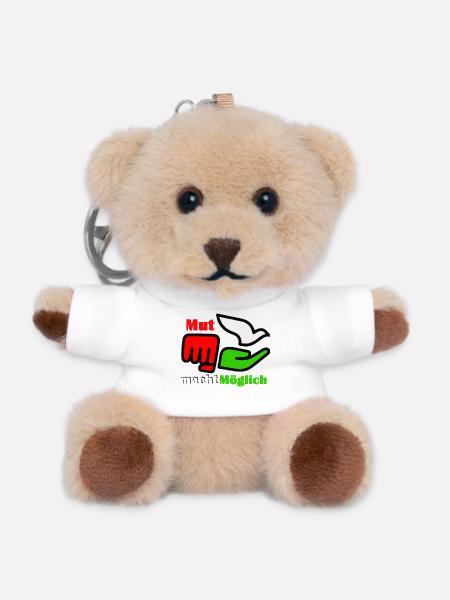 Mut power Möglich - Teddy Schlüsselanhänger - Weiß
