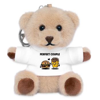 Burger and Fries Best Friends Forever - Teddy Keyring - white - Front